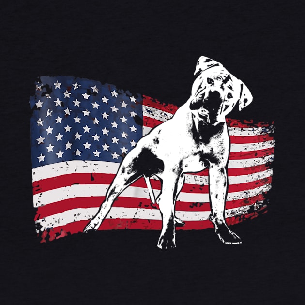 American Bulldog USA Flag 4th Of July by Xamgi